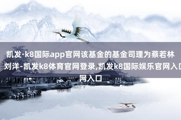 凯发·k8国际app官网该基金的基金司理为蔡若林、刘洋-凯发k8体育官网登录,凯发k8国际娱乐官网入口