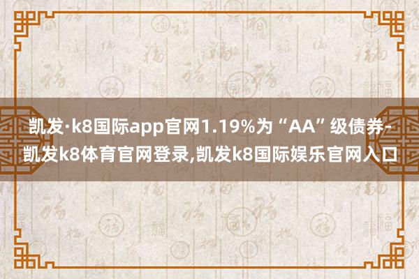 凯发·k8国际app官网1.19%为“AA”级债券-凯发k8体育官网登录,凯发k8国际娱乐官网入口