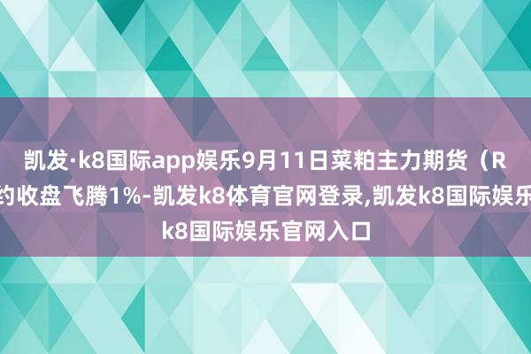 凯发·k8国际app娱乐9月11日菜粕主力期货（RMM）合约收盘飞腾1%-凯发k8体育官网登录,凯发k8国际娱乐官网入口