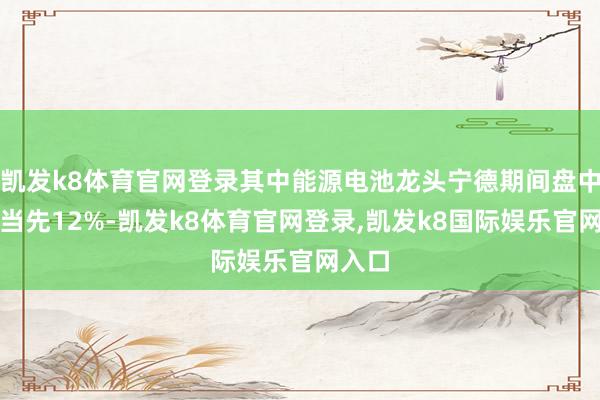 凯发k8体育官网登录其中能源电池龙头宁德期间盘中涨幅当先12%-凯发k8体育官网登录,凯发k8国际娱乐官网入口