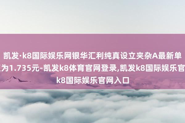 凯发·k8国际娱乐网银华汇利纯真设立夹杂A最新单元净值为1.735元-凯发k8体育官网登录,凯发k8国际娱乐官网入口